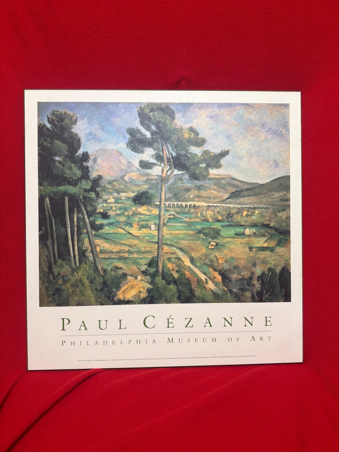Vintage 1996 Paul Cezanne Philadelphia Museum Art Poster Wood Mount ...