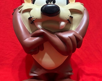 1996 Warner Bros Taz Tasmansk Djävulsstaty 18” WB Studio Store SÄLLSYNT