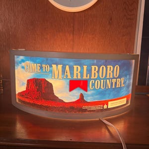 Vintage Marlboro Lighted Sign - Etsy