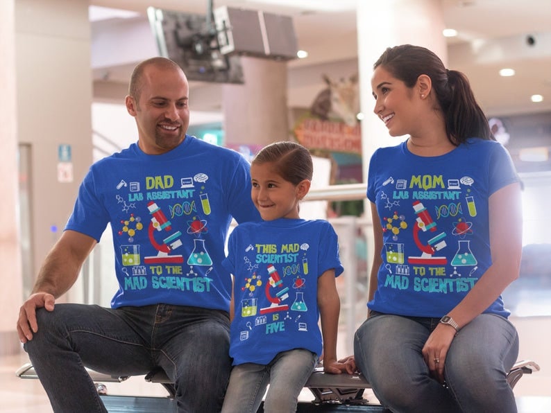 Family Birthday Shirts, Mad Scientist Birthday Shirt, Customized Lab Assistant Shirts, Science Party, STEM Party, Science Birthday Shirt
