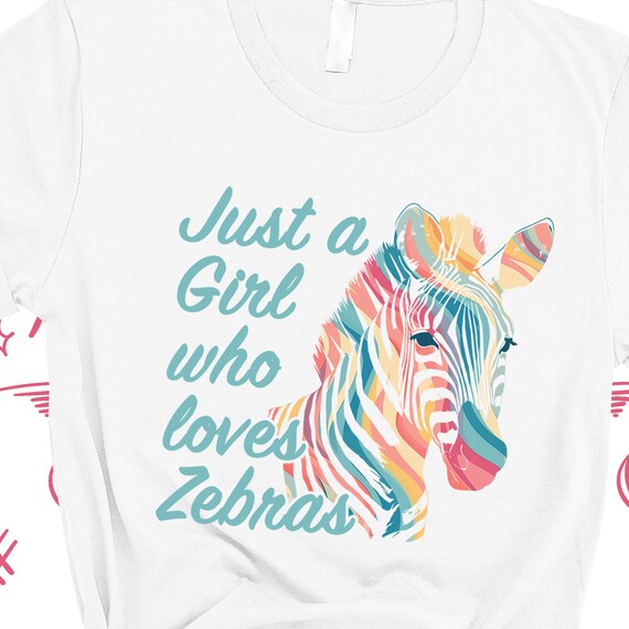 Zebra T-Shirt This Girl Loves Zebras Tee Cute Kids Mom Gift Zebra T-Shirt This Girl Loves Zebras Tee Cute Kids Mom Gift