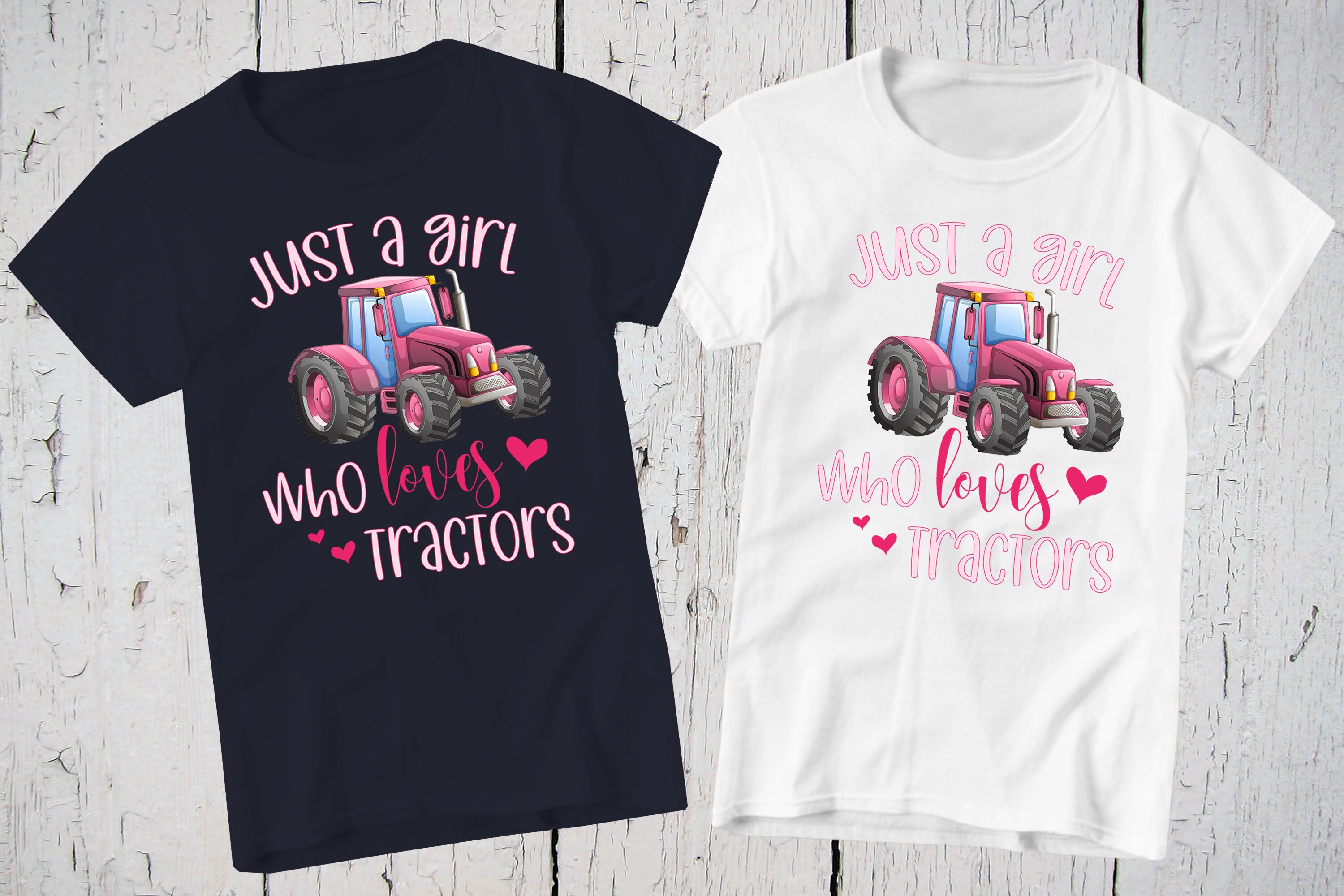 Farm Girl Pink Vintage Tractor T Shirt Women Kids Girls Farm Girl Pink Vintage Tractor T Shirt Women Kids Girls