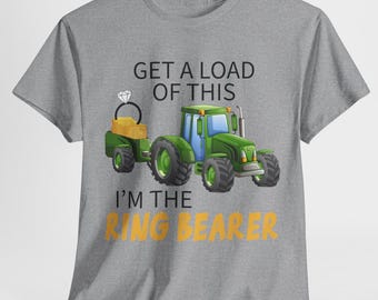 Ring Bearer Shirt, Farm Tractor Shirt, Get A Load Of This I'm The Ring Bearer, Ring Bearer Outfit, Ring Bearer Proposal, Bridal Party Shirts
