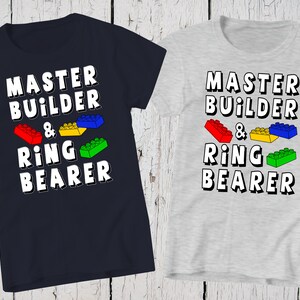 Ring Bearer Gift, Color Block Shirt, Ring Bearer Outfit, Ring Bearer Proposal, Bridal Party Shirts, Ring Bearer Gift, Building Toy Blocks