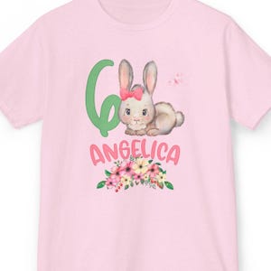 Rabbit Shirt, Girls Bunny Shirt, Personalized Shirt, 1st Birthday Outfit, Farm Birthday Shirt, 4th Birthday Girl, Toddler Shirts, Rabbit Tee