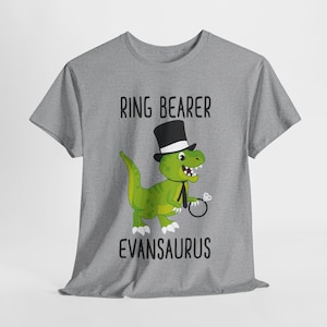 Personalized Ring Bearer Dinosaur Shirt Kids, Ring Bearer Outfit, Ring Bearer Proposal, Bridal Party Shirt, Dinosaur Shirt, Ring Bearer Gift