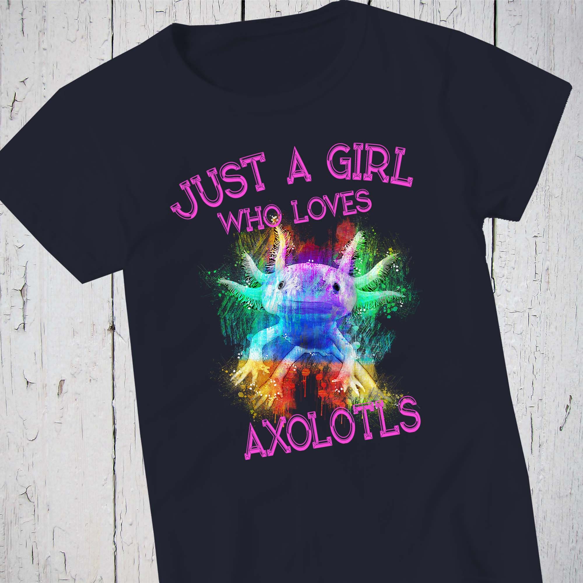 Just A Girl Who Loves Axolotls, Axolotl Shirt, Salamander Shirt