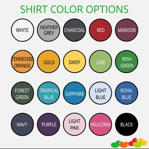 a set of different color options for a shirt