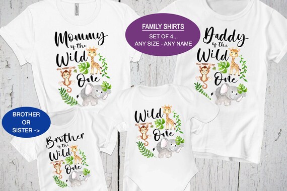 Wild One Birthday Shirts Matching 