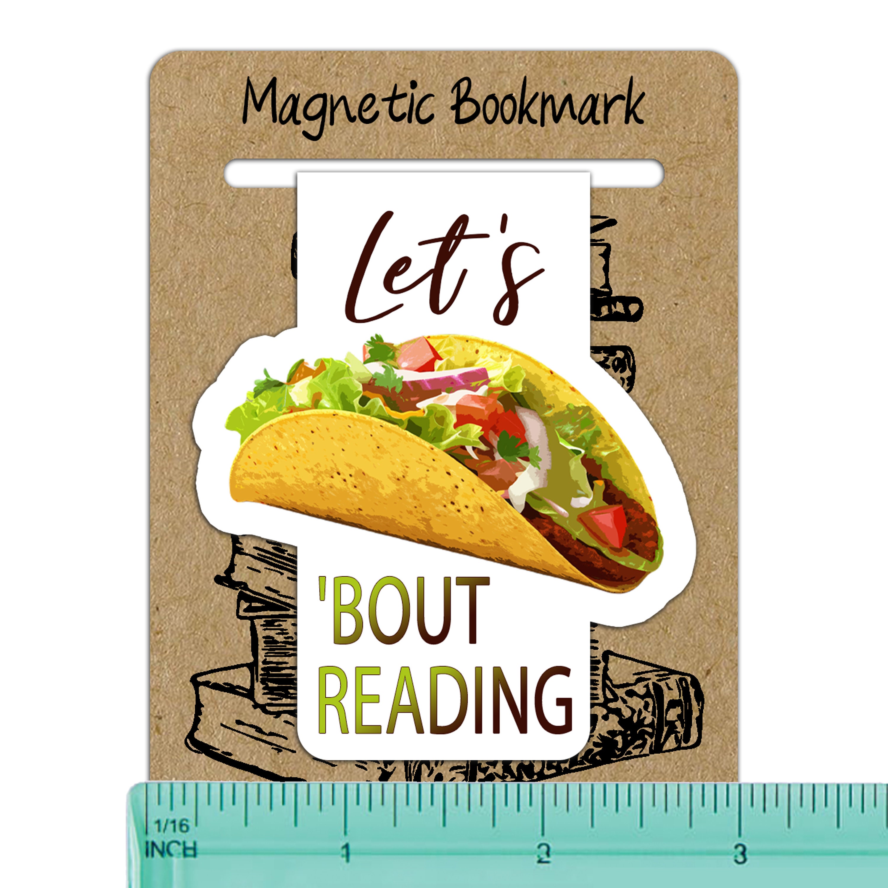 Taco Magnetic Bookmark, Food Bookmark, Foodie Gift for Book Lover ...