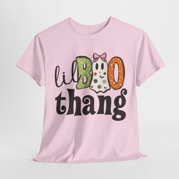Lil Boo Thang Shirt, Retro Ghost Shirt, Fall Vibes Shirt, Funny Text Shirt, Halloween Tee Shirt, Trick or Treat Shirt, Halloween Boo Shirt