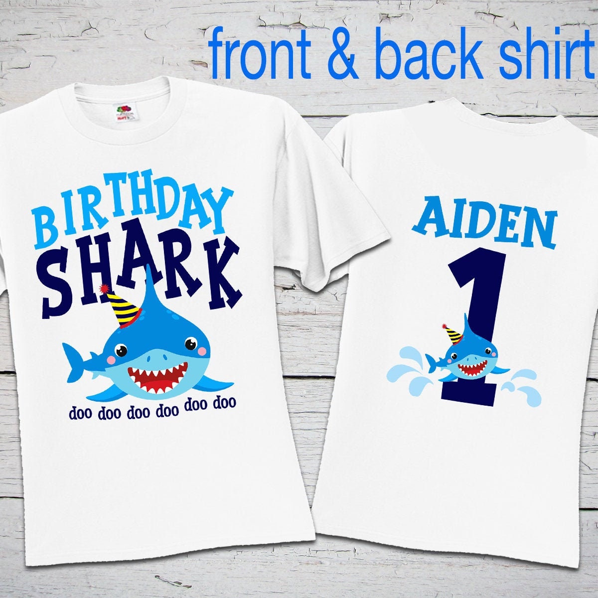 Birthday Shark Shirt Baby Shark Birthday First Birthday Etsy