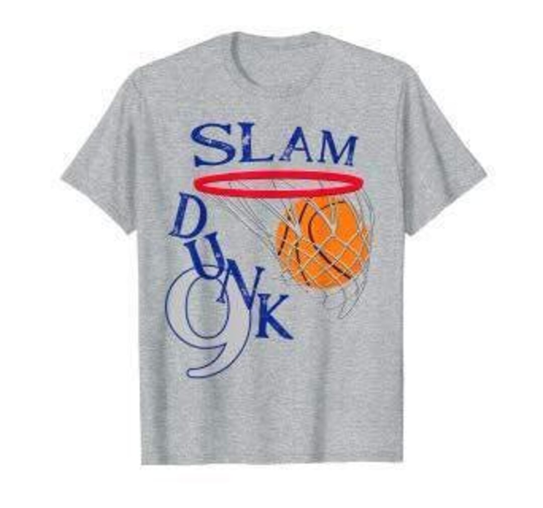 Kids Slam Dunk Basketball Theme Birthday T-shirt Great Party Gift