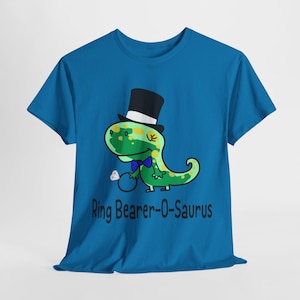Ring Bearer Dinosaur Shirt, Ring Bearer-O-Saurus Tee, Funny Wedding Shirt for Kids, Toddler Ring Bearer Outfit, Bridal Party Gift from Groom