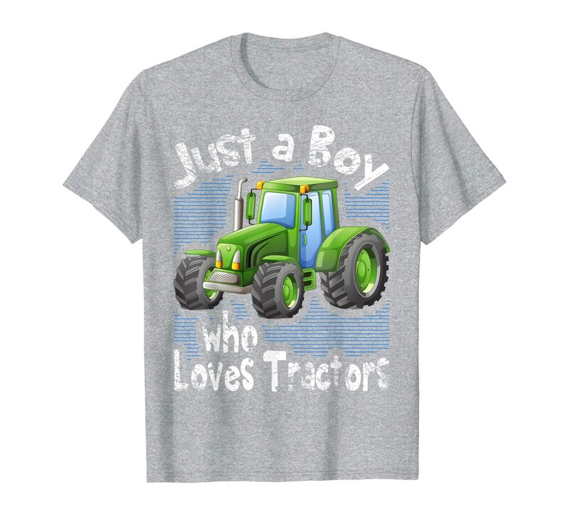 Just A Boy Who Loves Tractors Cool Green Farm Tractor Quote Etsy
