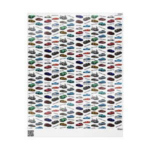 a poster with a bunch of cars on it