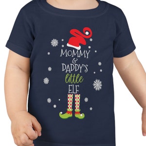 Mommy & Daddy&#39;s Little Elf Shirt, Funny Holiday Shirt, Kids Shirt, Girl Christmas Shirt, Xmas Shirt, Funny Shirts, Family Shirt, Elf Outfit