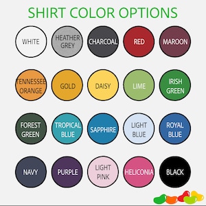 a set of different color options for a shirt