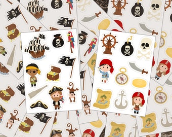 Sticker Sheets, Pirate Stickers, Activity Book Decals, Scrapbook Stickers, Tablet Laptop, Treasure Stickers, Pirate Ship, Birthday Stickers