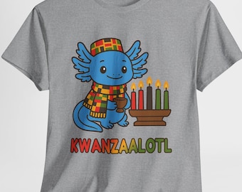 Kwanzaalotl Shirt, Axolotl Kwanzaa T-shirt, Funny Holiday Axolotl