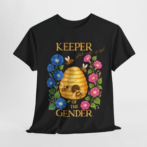 What Will It Bee Keeper of the Gender Shirt, Gender Reveal Party Shirt, Bee Theme Baby Shower Gift, Team Pink or Blue Surprise Reveal Tee