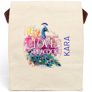Peacock Lunch Bag Etsy