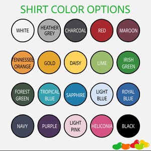 a set of different color options for a shirt