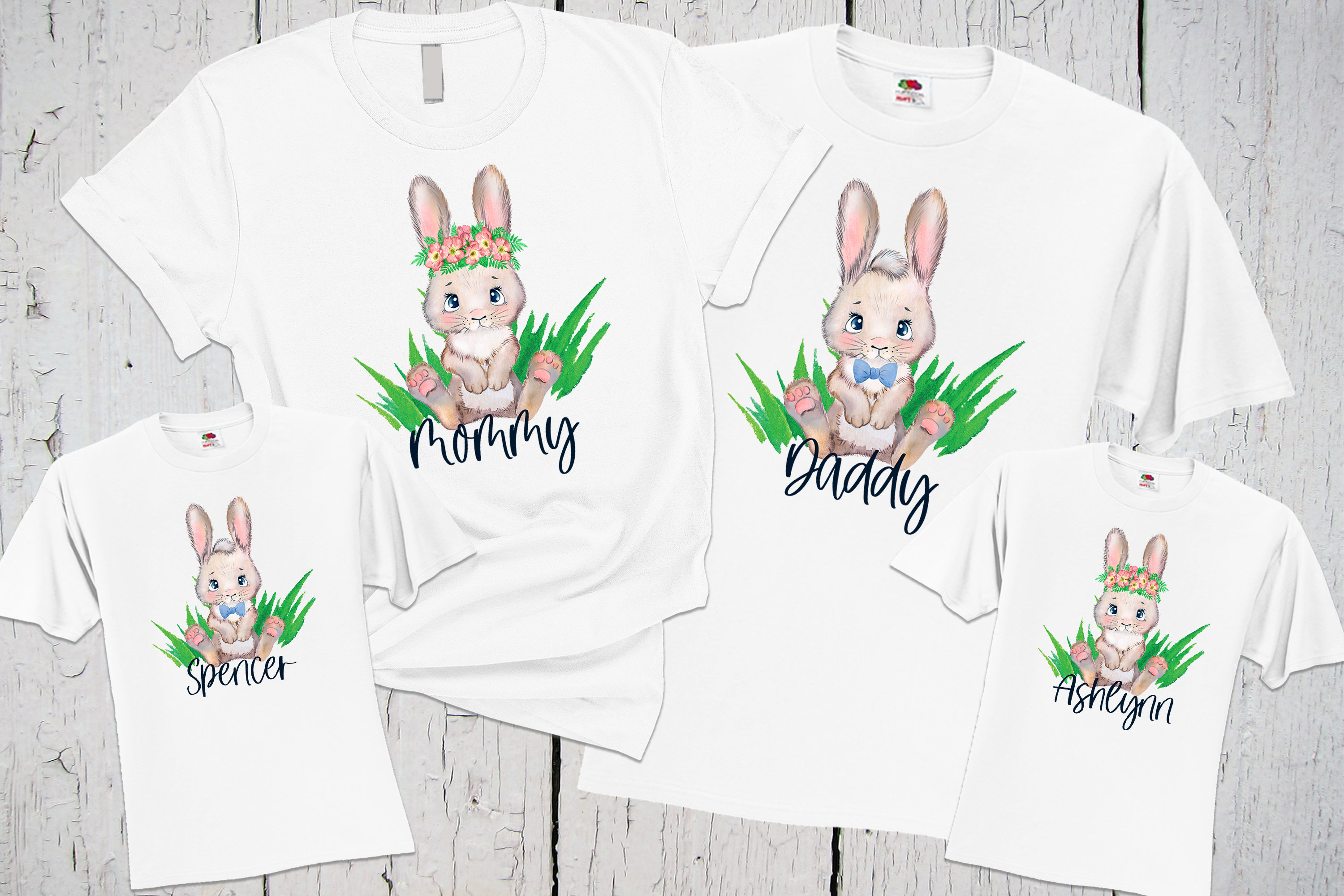 Discover Camiseta Personalizada a juego de Conejito Pascua 2024, Camisetas Pascua para Familiares