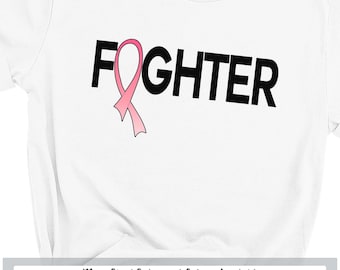 Breast Cancer Fighter Tshirt, Pink Ribbon Cancer Warrior, Breast Cancer Gifts for Women, Cancer Awareness, Survivor Matching Cancer T Shirts