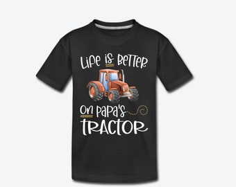 Life Is Better on Papa&#39;s Orange Tractor, Shirt for Grandpa, Papa&#39;s Boy, Farm Birthday, Country Girl, Farmer Shirt, I Love My Papa Shirt