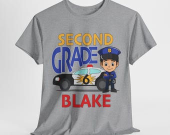 Back To School Shirt, Police Shirt, Personalized Shirt, School Shirt, Custom Shirt, First Grade T Shirt, School Shirts, School Spirit Shirts