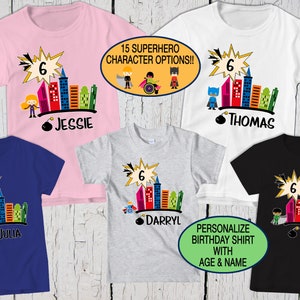 Superhero Birthday Shirt, Superhero Party, Personalized Shirt, Girl Superhero Shirt, Boys Superhero, Comic Style, Superhero Girl, Super Hero
