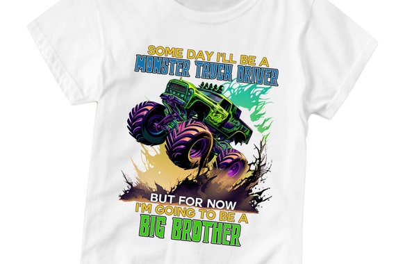 Kids Monster Truck T-Shirt For Toddlers - I Am The Big Brother Kids Monster Truck T-Shirt For Toddlers - I Am The Big Brother