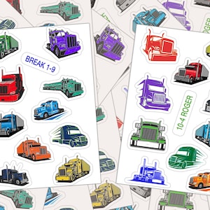 Semi Truck, Sticker Sheets, Truck Graphics, Truck Decals, Truck Stickers, Convoy Stickers, Birthday Stickers, Red Truck, Decal Sticker Sheet