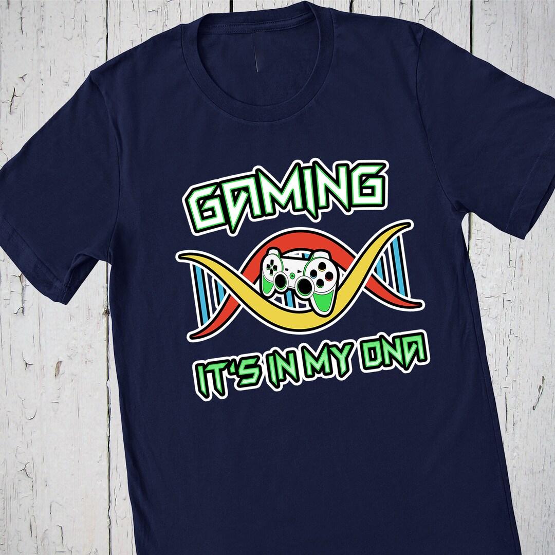 Gaming DNA Shirt, Funny Gamer Shirt, Video Game Tee, Nerd Shirt, Gamer ...