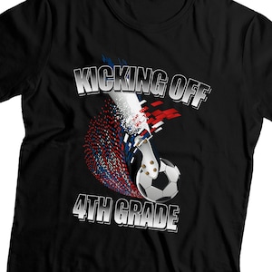 Kicking Off Boys Back To School Shirt, Soccer Shirt, Custom First Day of School Spirit Shirt, Soccer Coach Shirt Gift, Teacher Team Shirt
