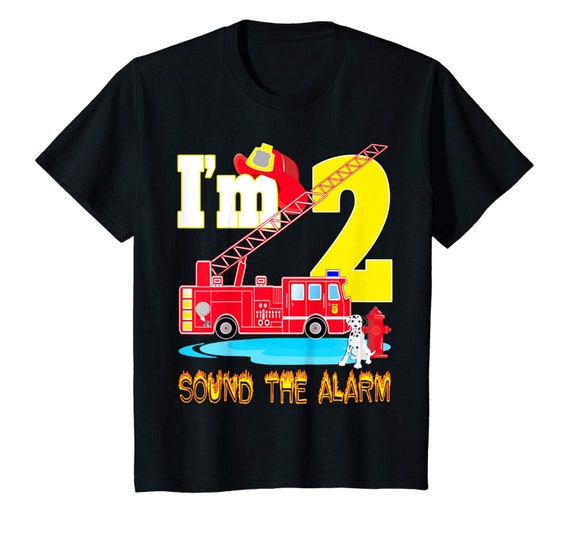 Fire truck birthday shirt clearance
