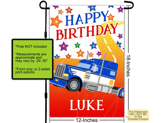 Big Rig Flags Big Rig Flags Tractor Trailer With American Flag Personalized Metal