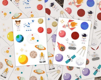 Sticker Sheets, Space Stickers, Activity Book, Scrapbook Stickers, Planner Stickers, Tablet Laptop, Planet Stickers, Astronaut Outer Space