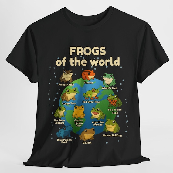 Frogs of the World Shirt, Funny Frog Species Tee, Amphibian Lovers Frogs of the World Shirt, Funny Frog Species Tee, Amphibian Lovers