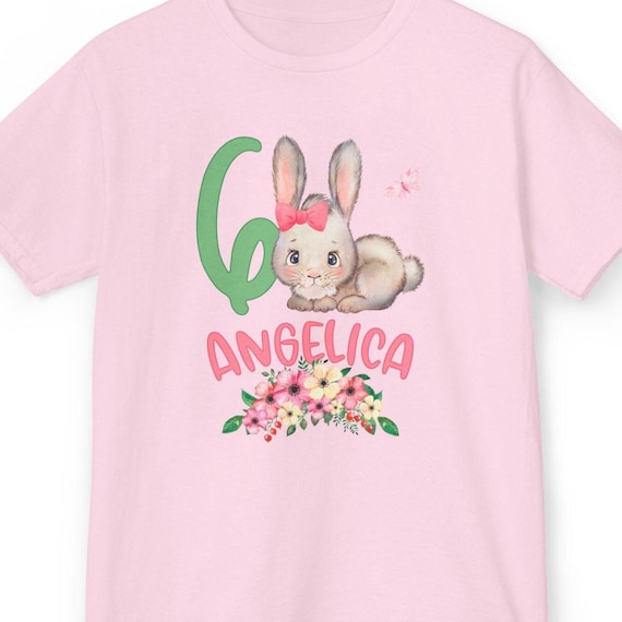 Rabbit Shirt, Girls Bunny Shirt, Personalized Shirt, 1st Birthday Outfit, Farm Birthday Shirt, 4th Birthday Girl, Toddler Shirts, Rabbit Tee