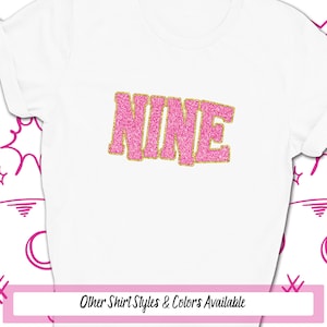 9th Birthday Shirt, Ninth Birthday Girl Tshirt, Birthday Girl Outfit, 9 Birthday Shirt, Girls Birthday Shirt, Nine Years Old Birthday Gift
