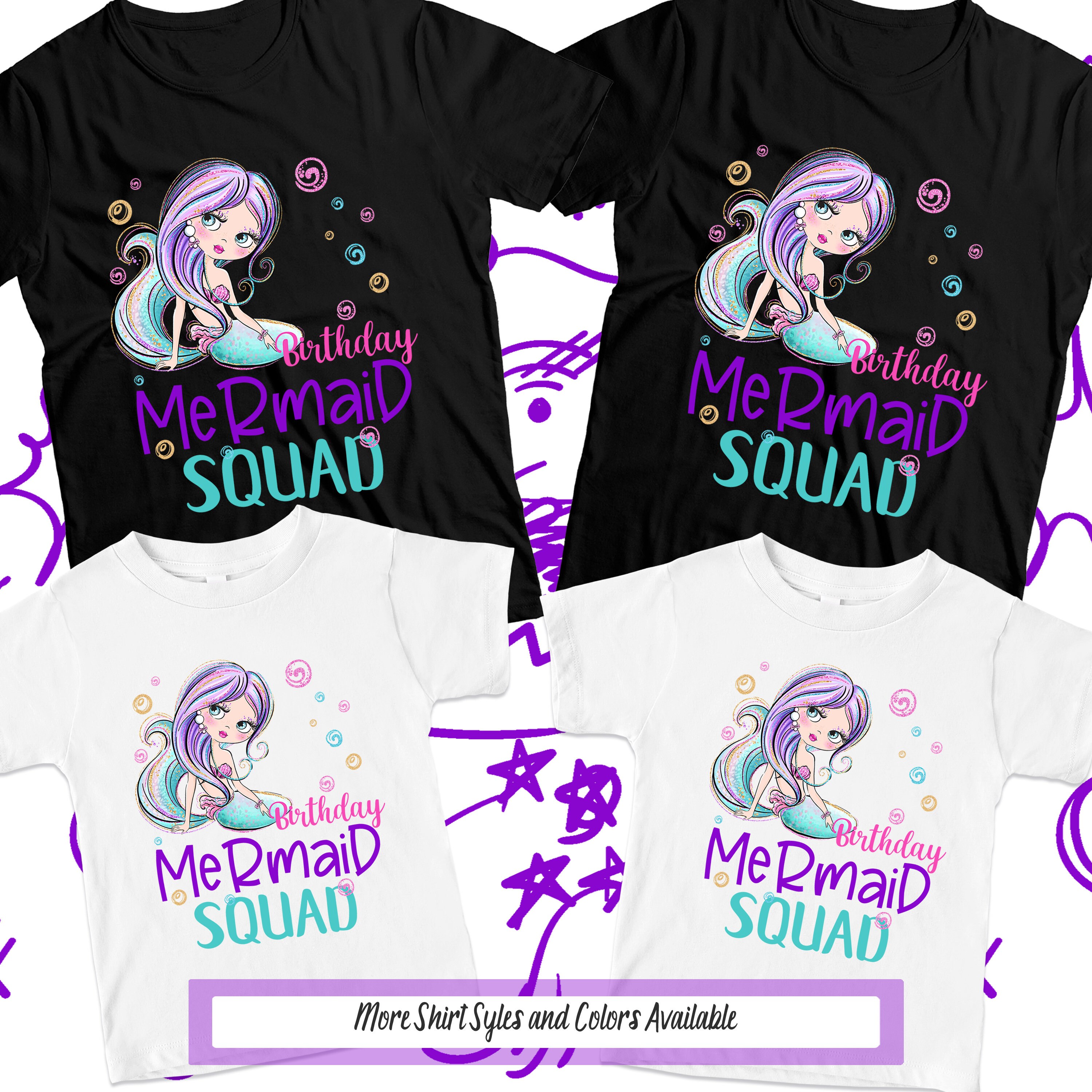 Mermaid Squad Mermaid Birthday Party Shirt Mermaid Squad Mermaid Birthday Party Shirt