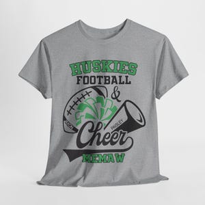 Personalized Football and Cheer Mom Shirt, Football Mama, Sports Shirts, Senior Football Mom, Cheerleader Mom, Memaw Grandma Game Day Tshirt