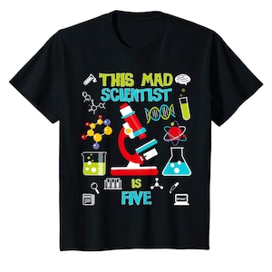 Mad Scientist Shirt, Mad Science Birthday Shirt, Personalized Shirt, Customized Shirt, Scientist Clipart, Mad Scientist Party, Party Gift