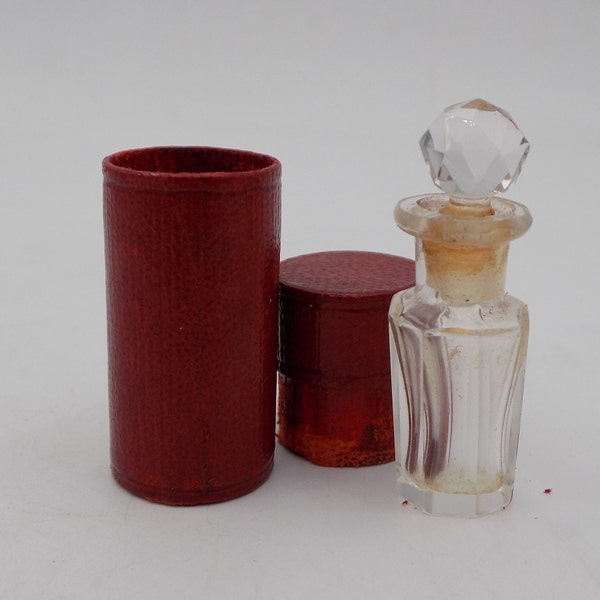 Flacons de parfum,pour sac,dans son étui rouge,flacon vintage,parfum femme,fille,cadeau femme,cadeau fille,cadeau luxe,cadeau vintage