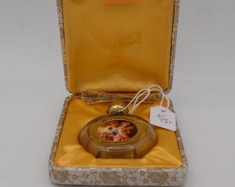 Handväsksflaska, klockformad, cirkulär form, JEAN DESPREZ, Bal à Versailles, vintageflaska, vintagegåva, present till kvinnor