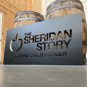 Large 24&quot;x 48&quot; Metal Custom Logo Business Sign | Outdoor Sign | Office Sign | Reception Sign | Lobby sign | LED backlit sign | Branding