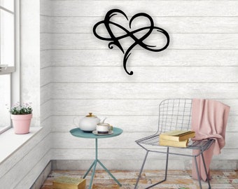 Infinity Heart Metal Sign | Entryway decor | outdoor decor | living room decor | Wedding Gift | Anniversary Gift | Valentine's day