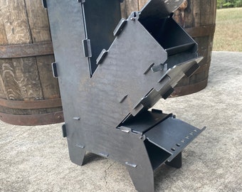 Large Collapsible Rocket Stove | Portable Rocket Stove | Camping Stove | Wood Burner | Fall | Deer Lease | Hunting stove | Christmas